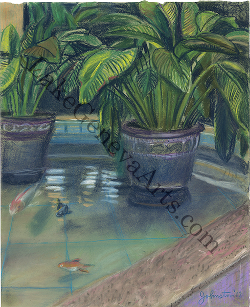 Koi Pond 2 at Bella Vista print